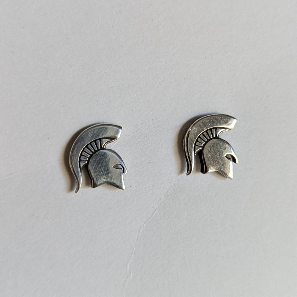 MSU Spartans Sterling Silver Stud Earrings